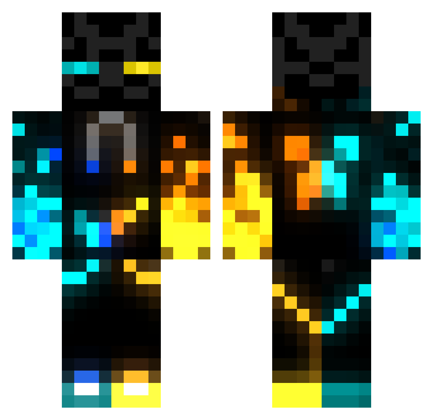 ProPlayerht Minecraft skin, front and back view