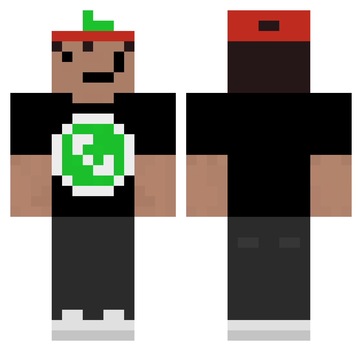 willcu Minecraft skin, front and back view