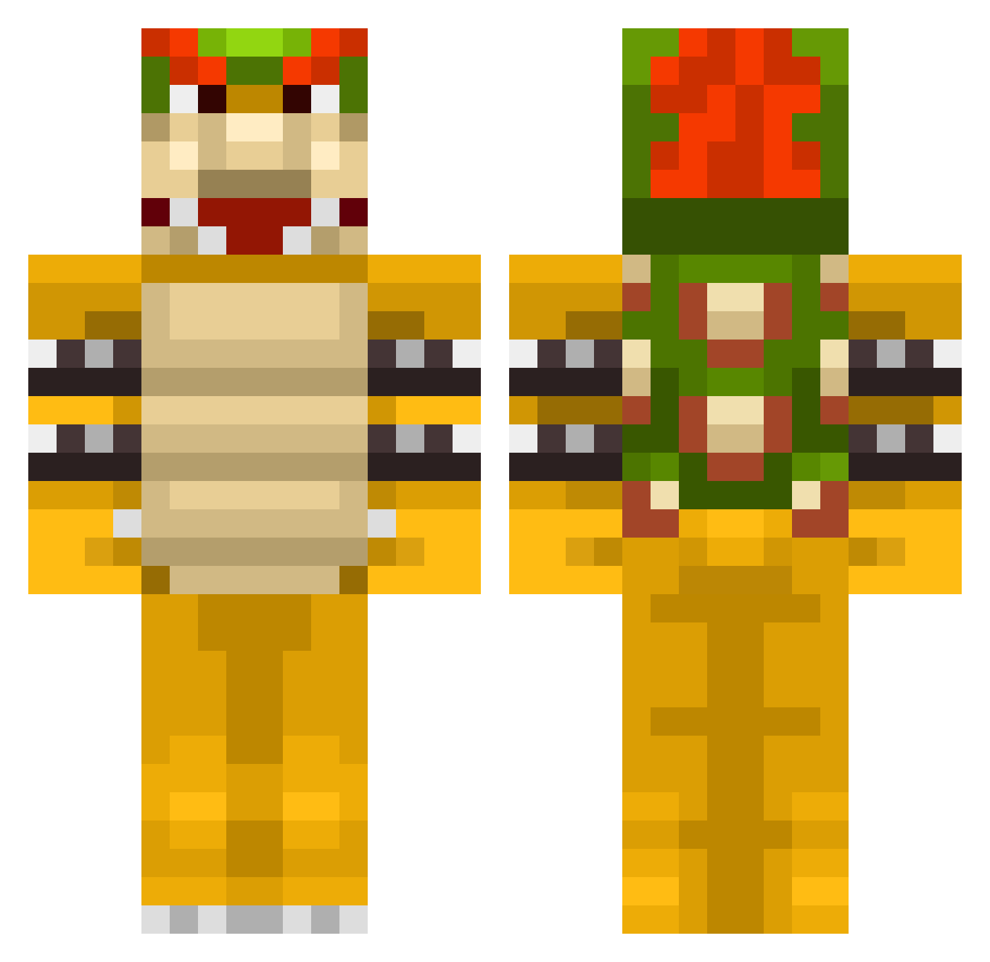NickxElBangoo Minecraft skin, front and back view