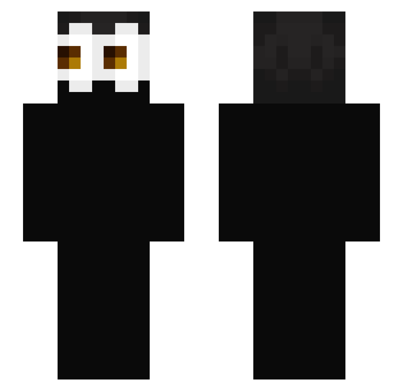 Goabah Minecraft skin, front and back view