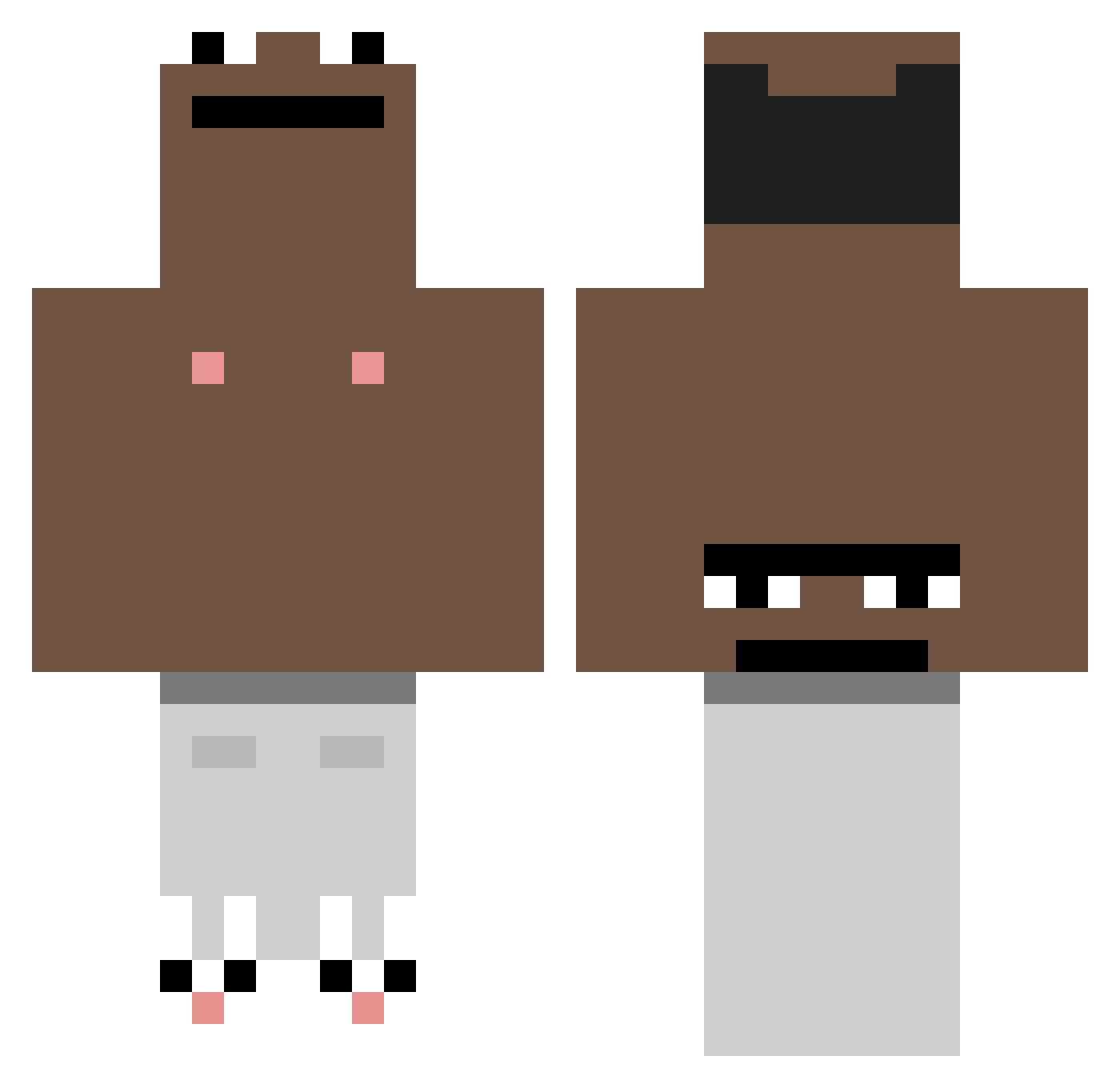 xDOVEIDERx Minecraft skin, front and back view