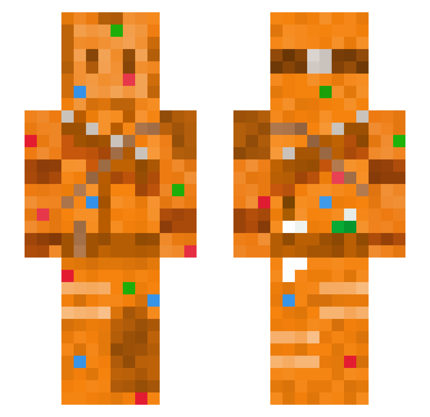 SSekhons Minecraft skin, front and back view