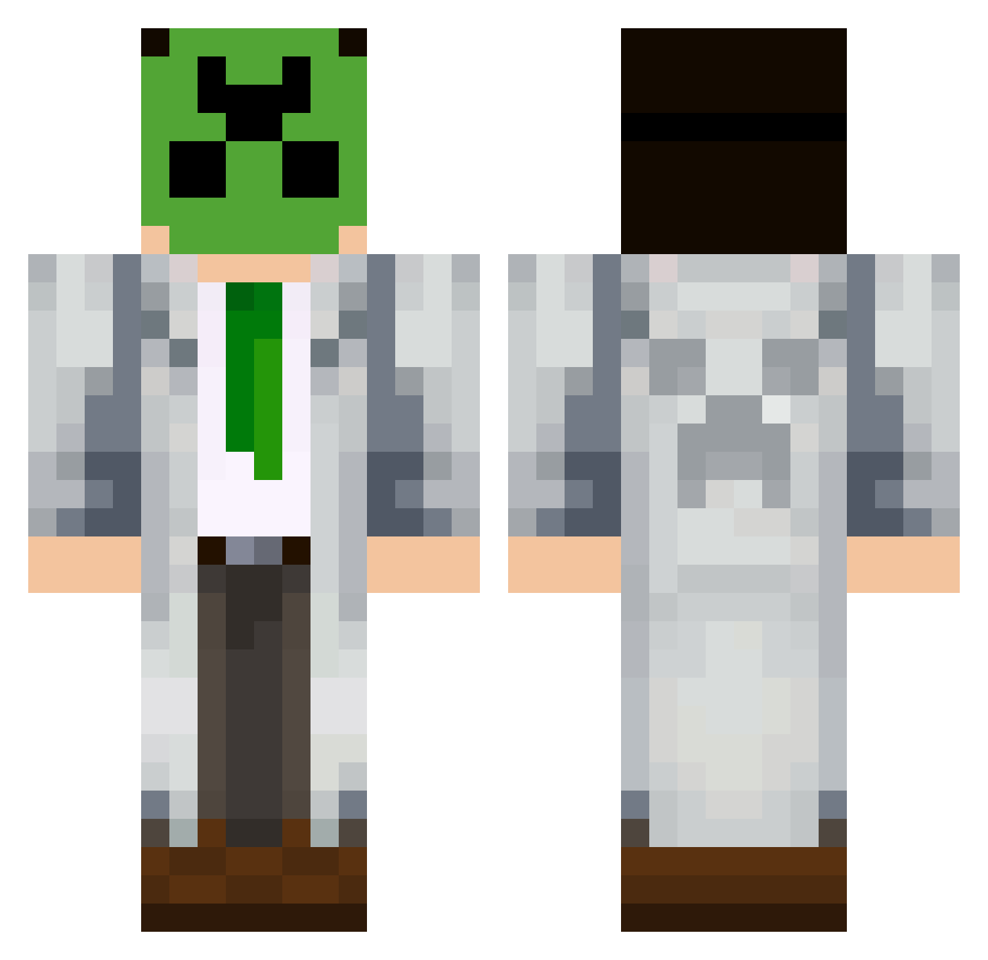 arrice Minecraft skin, front and back view
