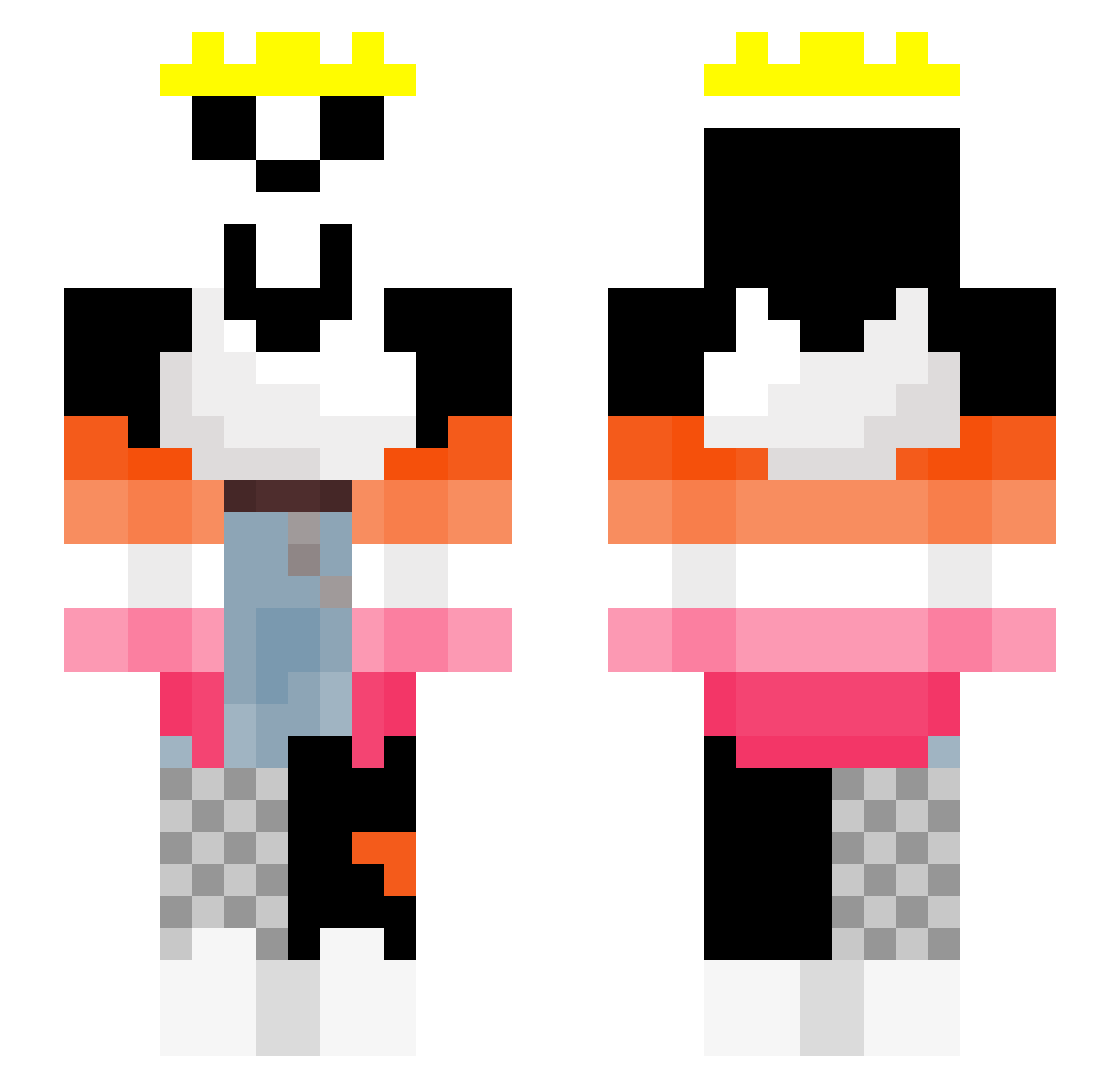 scp6000liveYT Minecraft skin, front and back view
