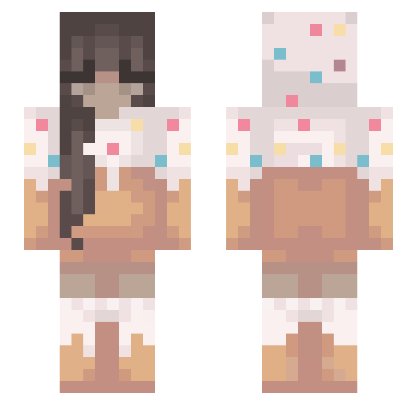 zosiainnity Minecraft skin, front and back view