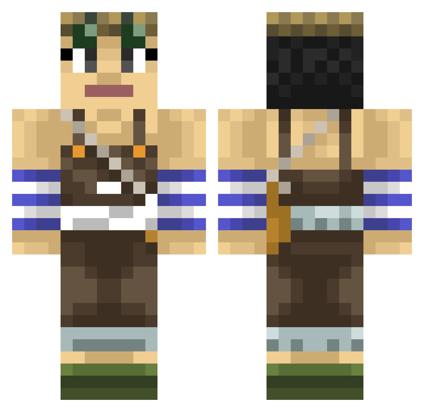 icebandit Minecraft skin, front and back view