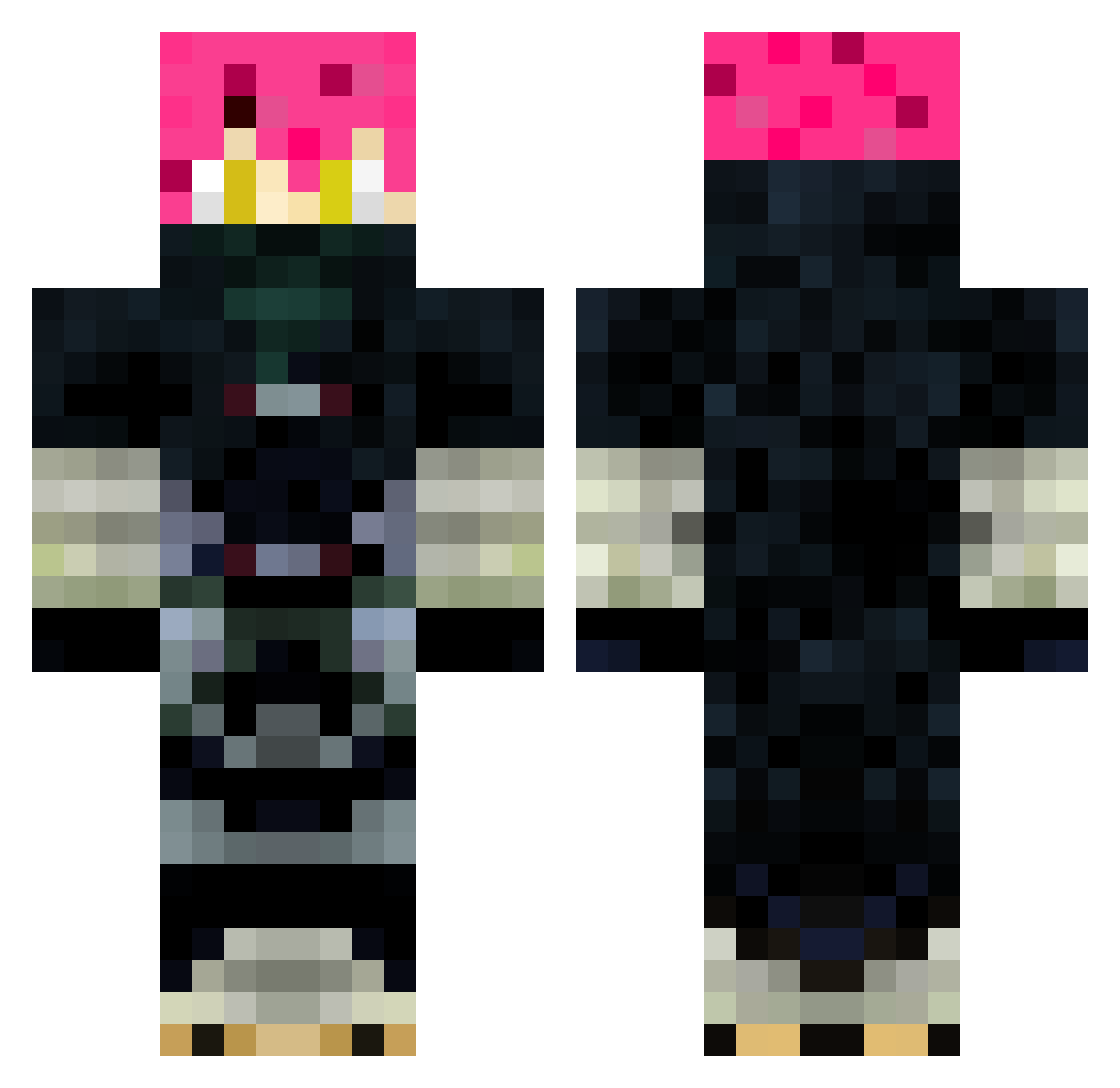 Eclipcen Minecraft skin, front and back view