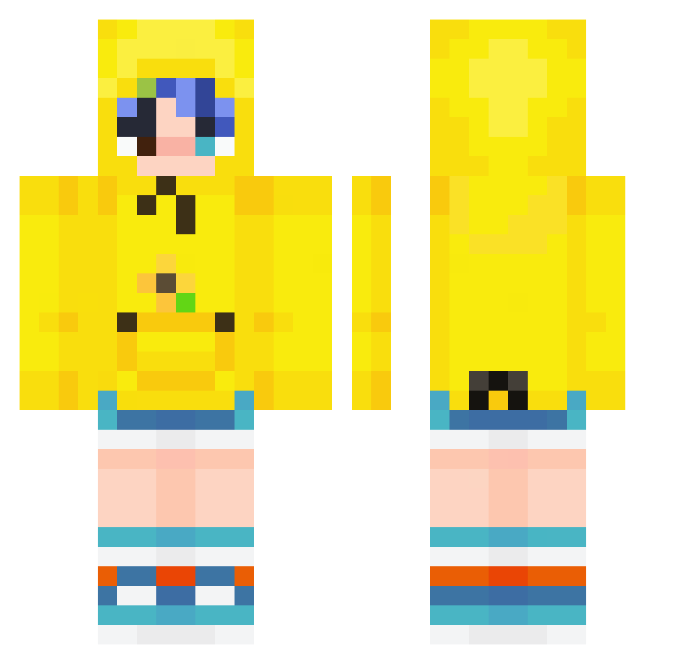 tomking59 Minecraft skin, front and back view