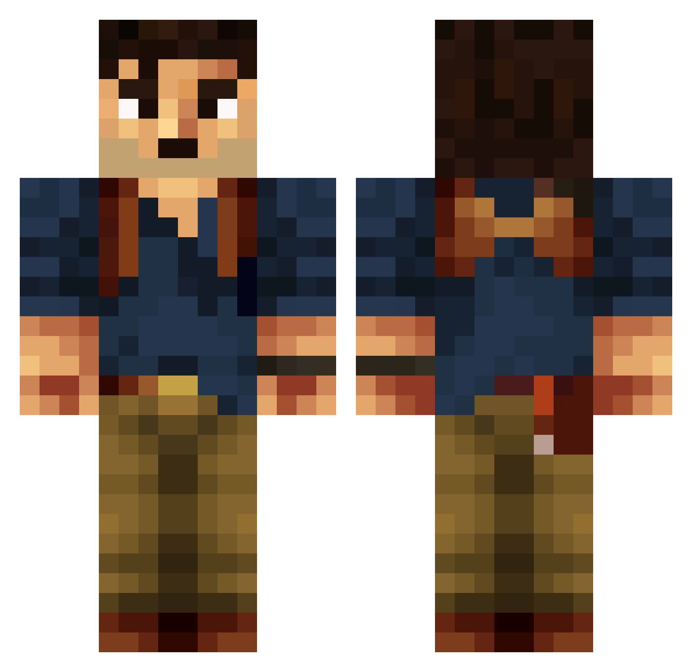 JabordaJ Minecraft skin, front and back view