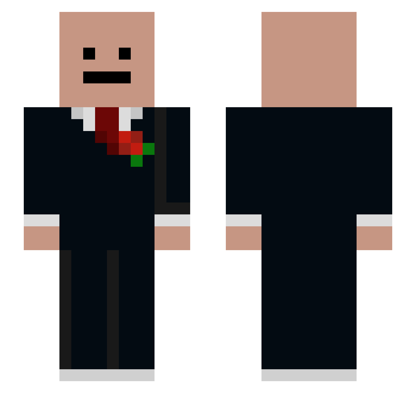 Kaisersworld07 Minecraft skin, front and back view