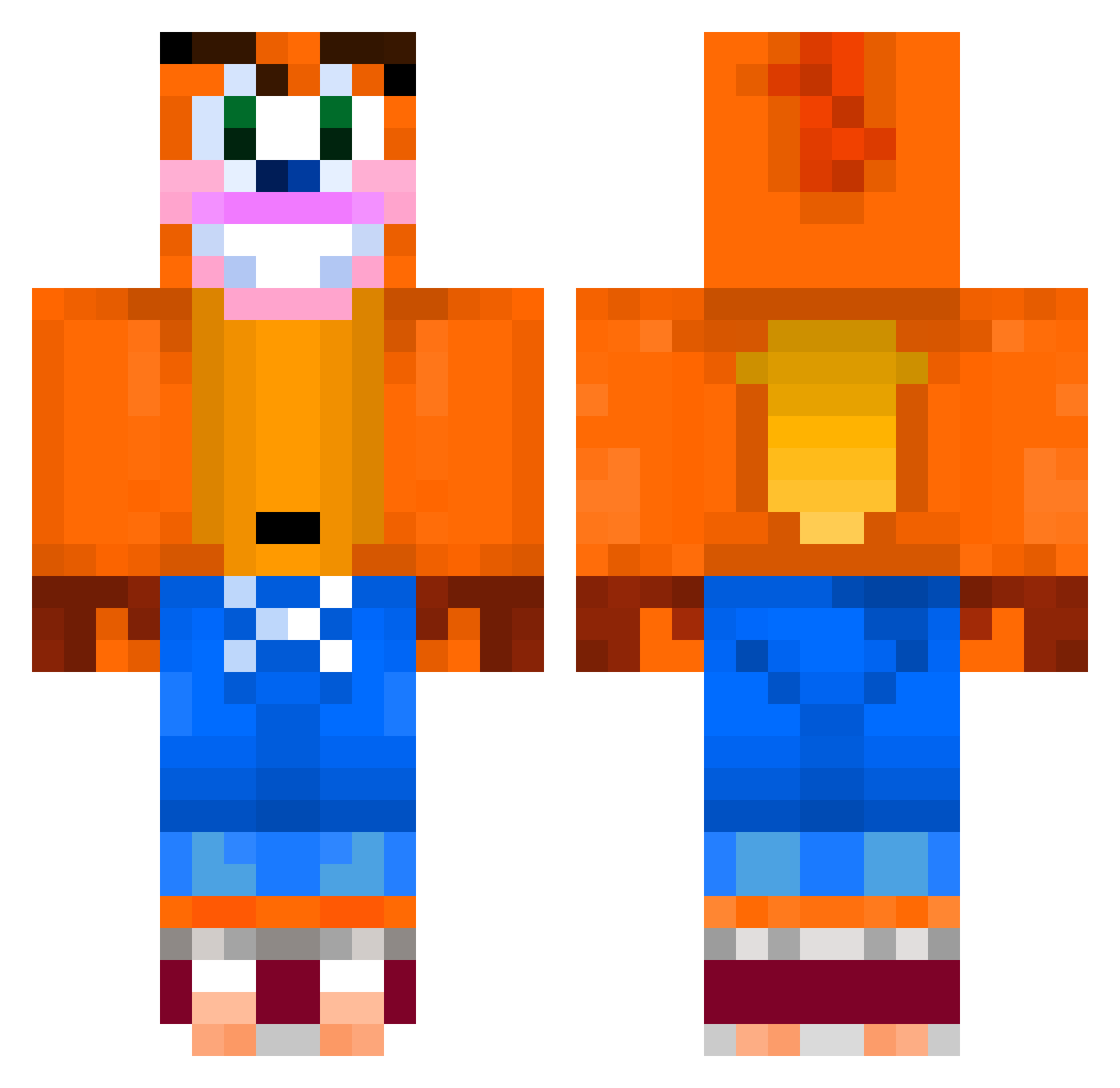 Knolle22 Minecraft skin, front and back view