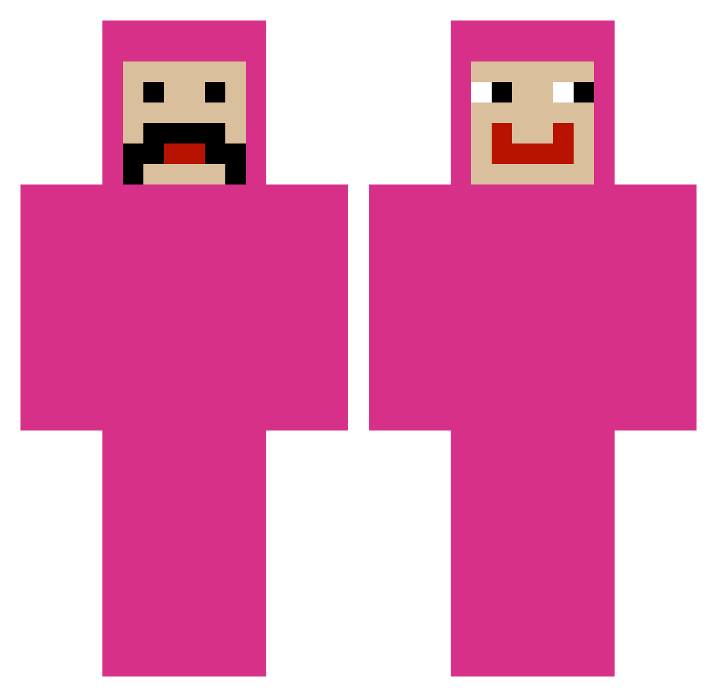Commodity_ Minecraft skin, front and back view