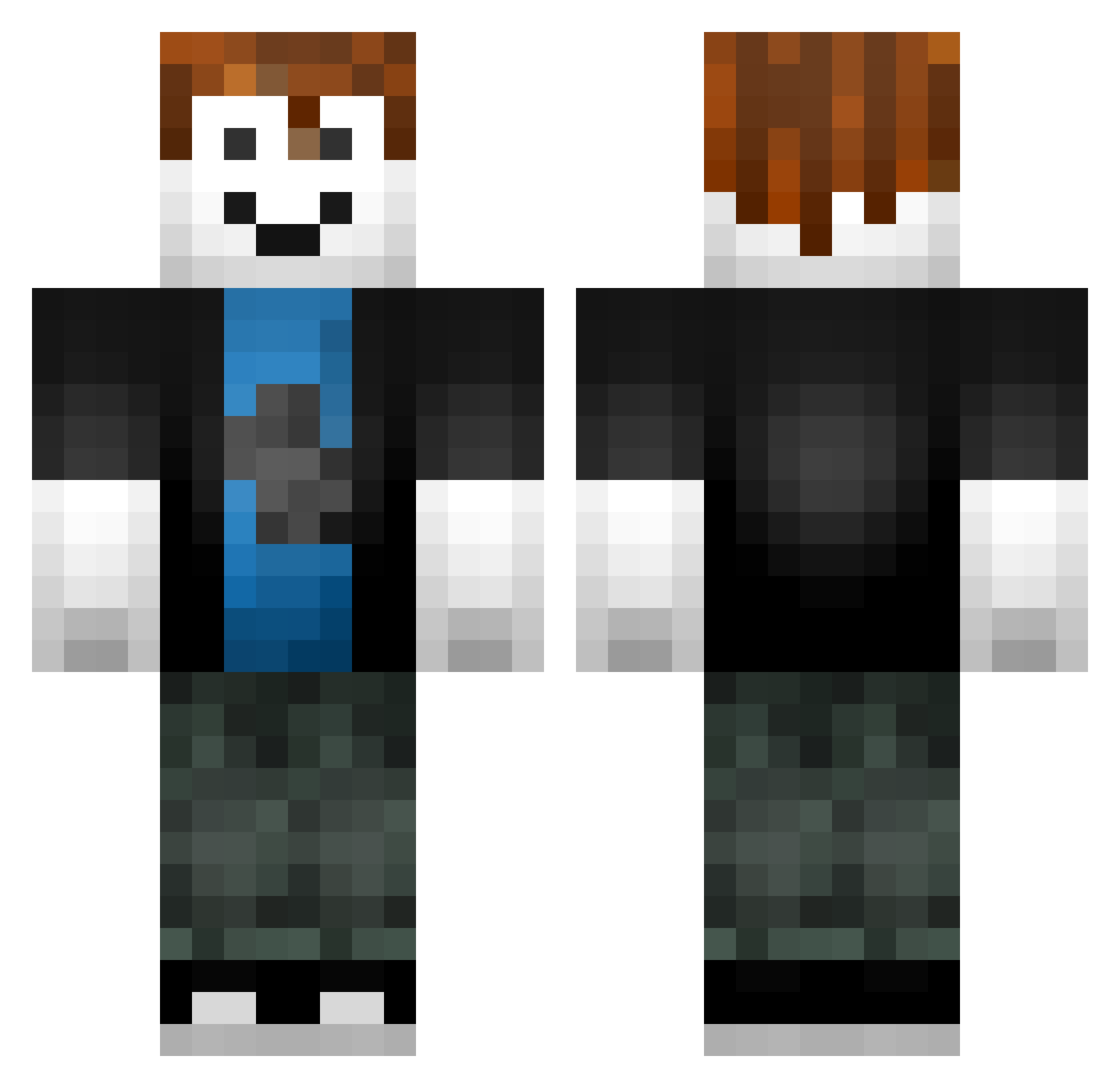 pisiorkisior Minecraft skin, front and back view