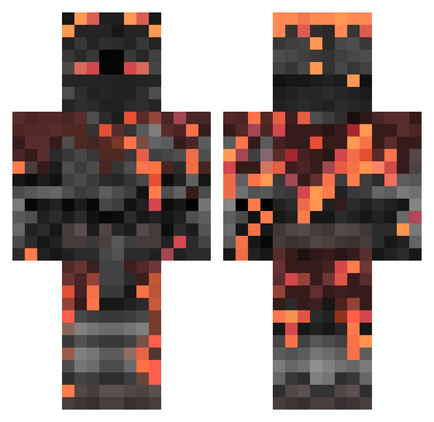 Minjune_10 Minecraft skin, front and back view