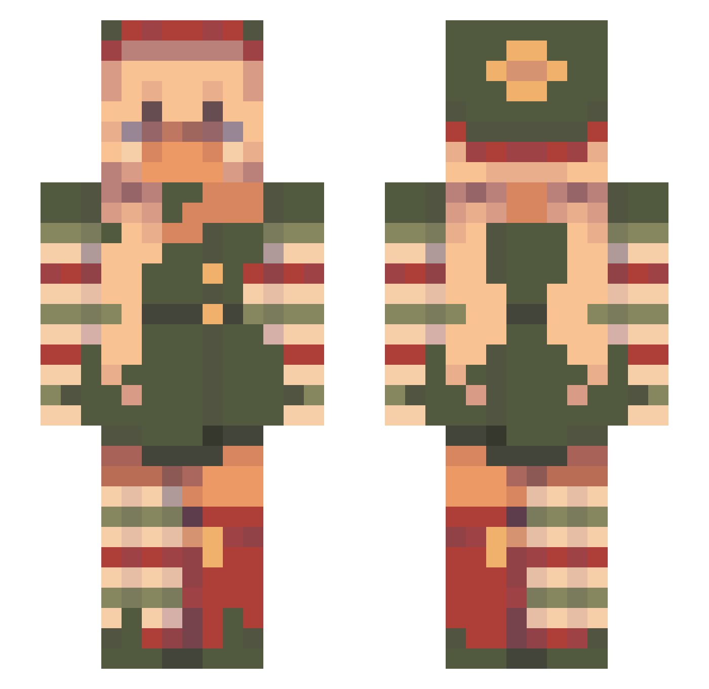 abbyisawesome Minecraft skin, front and back view