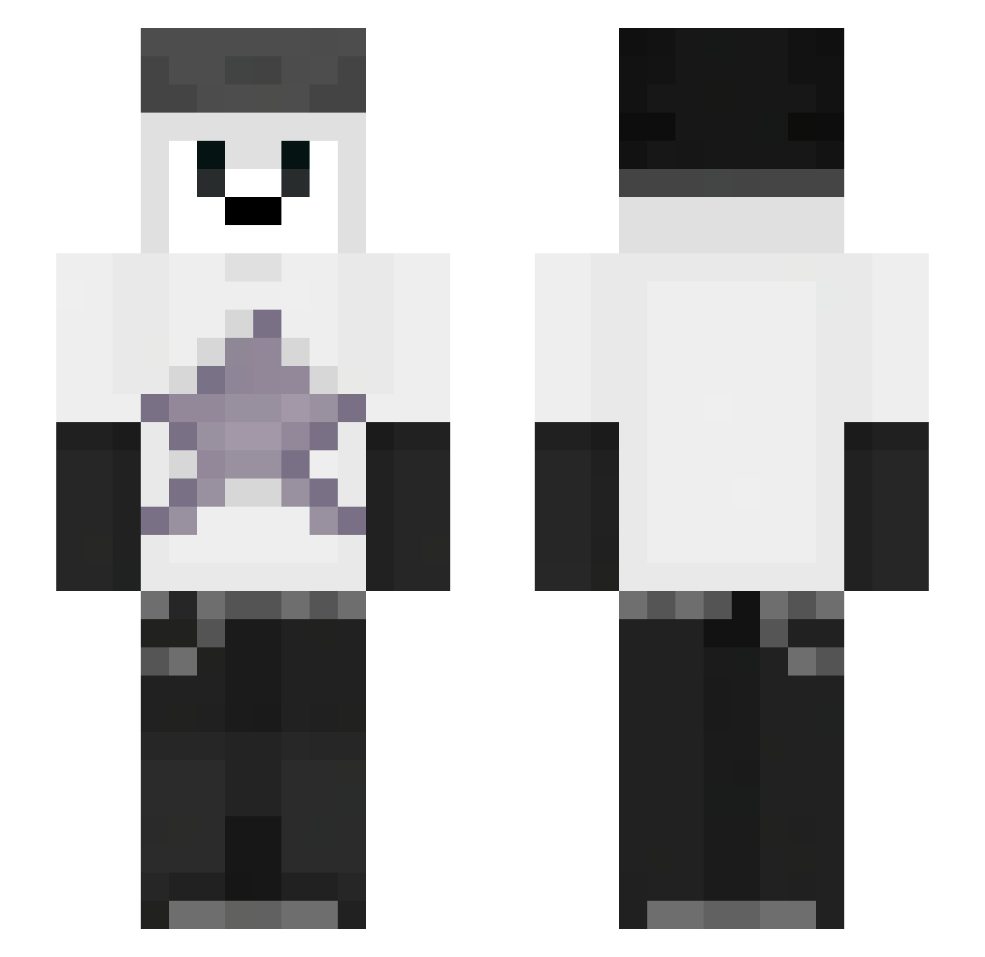 Swayerrr Minecraft skin, front and back view