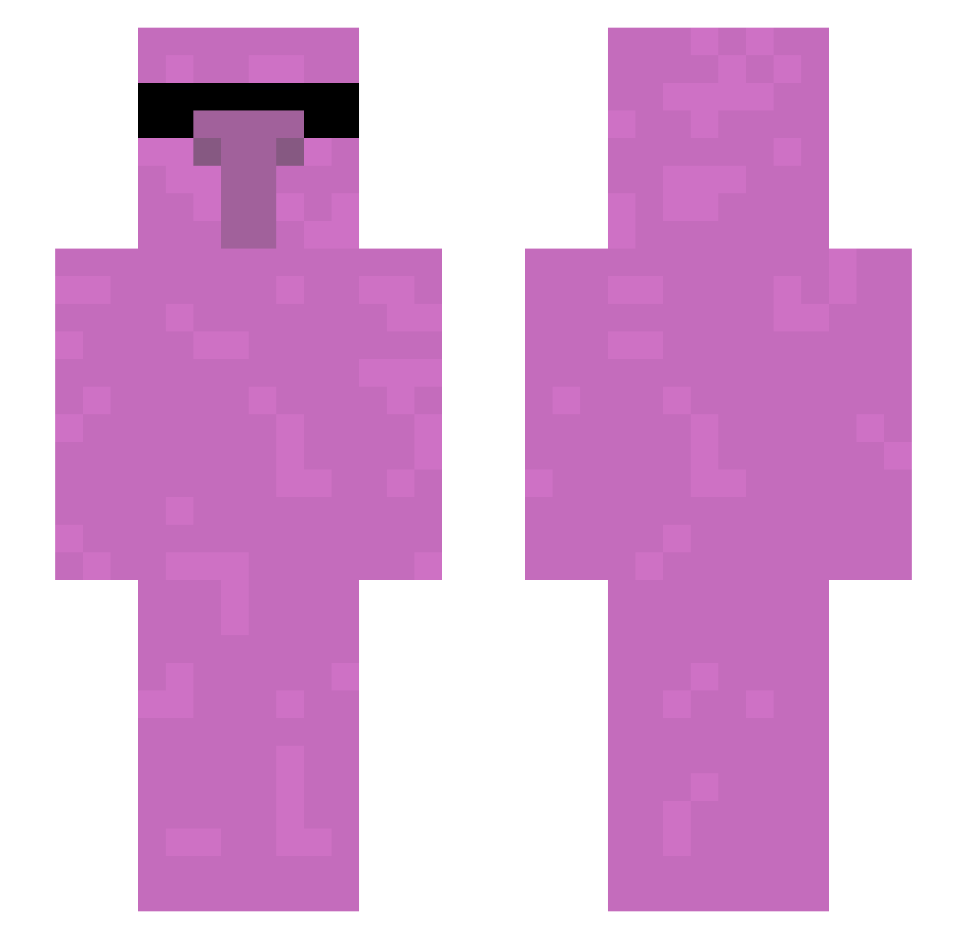Donkii Minecraft skin, front and back view