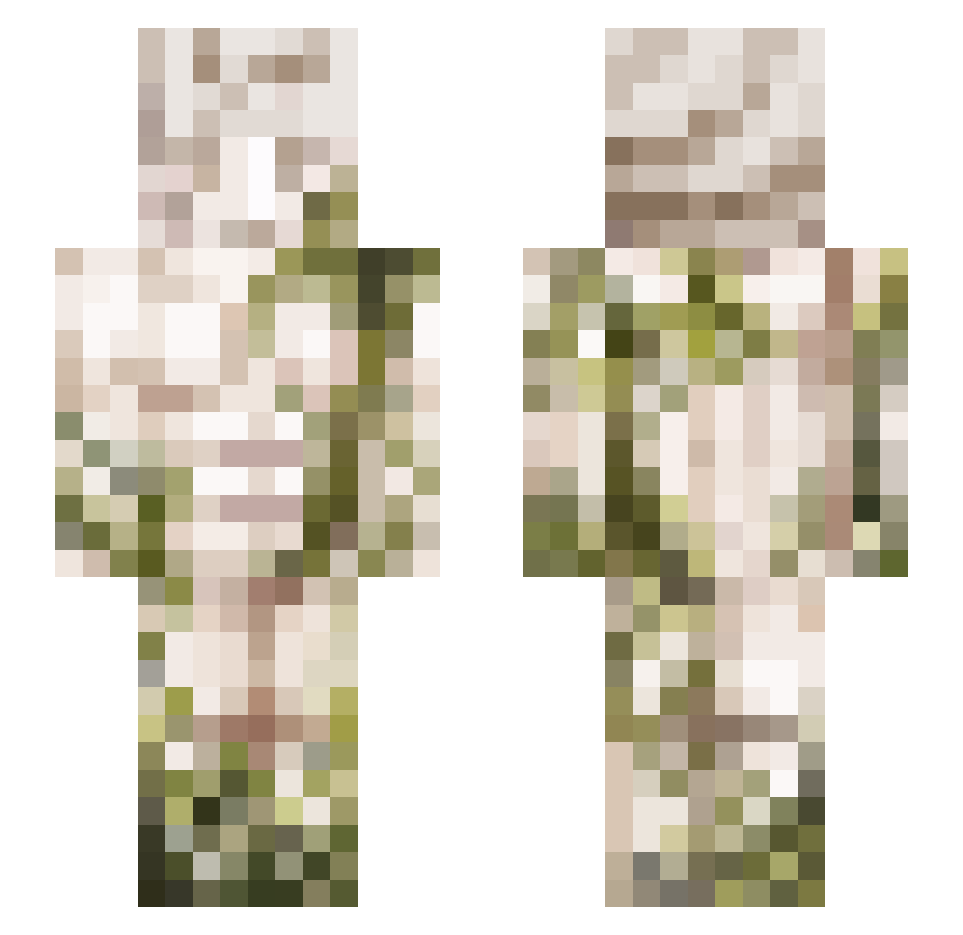 N0_Signa1 Minecraft skin, front and back view