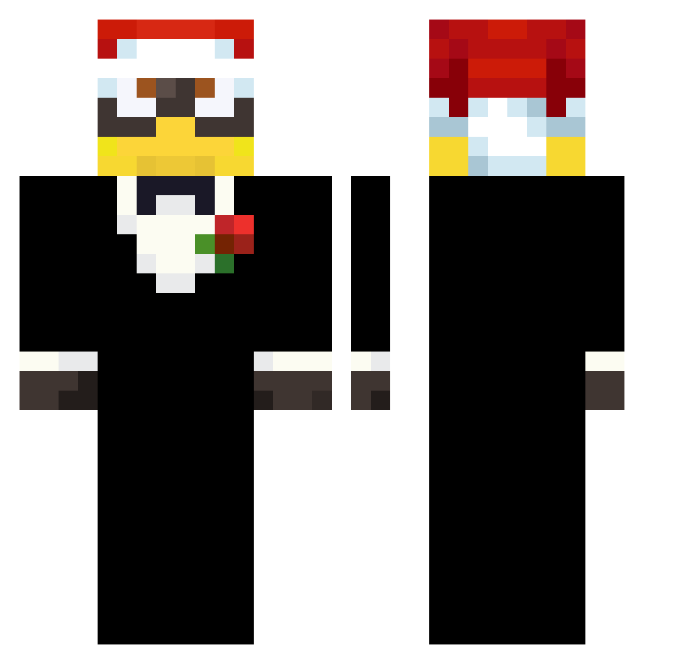 Telechubby81 Minecraft skin, front and back view
