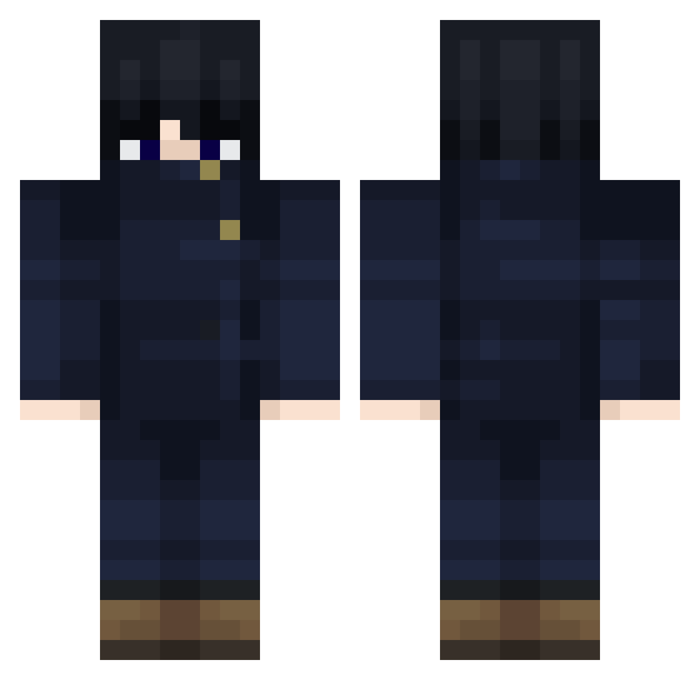 gmon3y158 Minecraft skin, front and back view