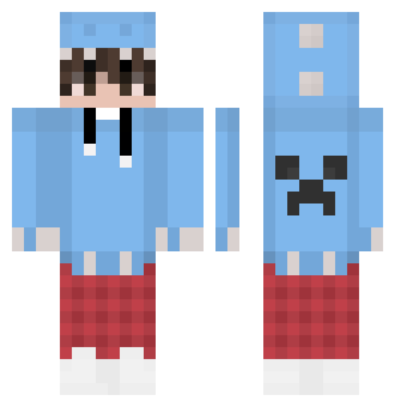 santino13 Minecraft skin, front and back view