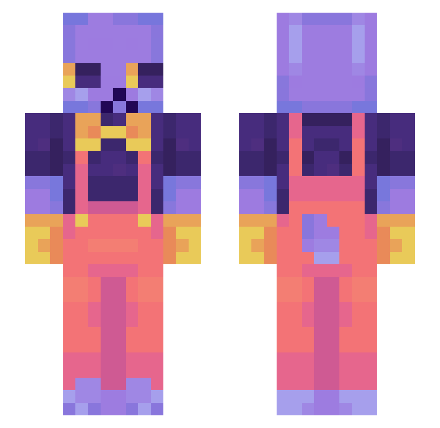 Legend_STARK Minecraft skin, front and back view