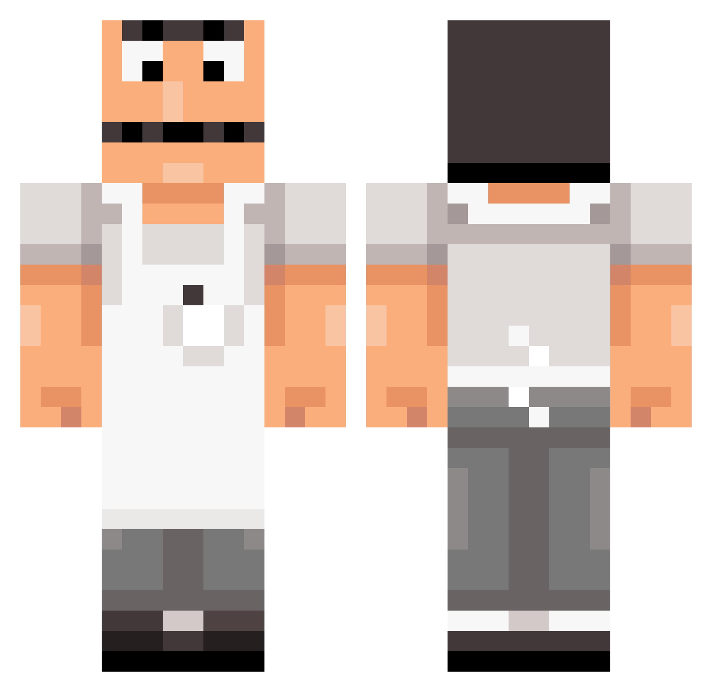 DuckDieEnte69 Minecraft skin, front and back view
