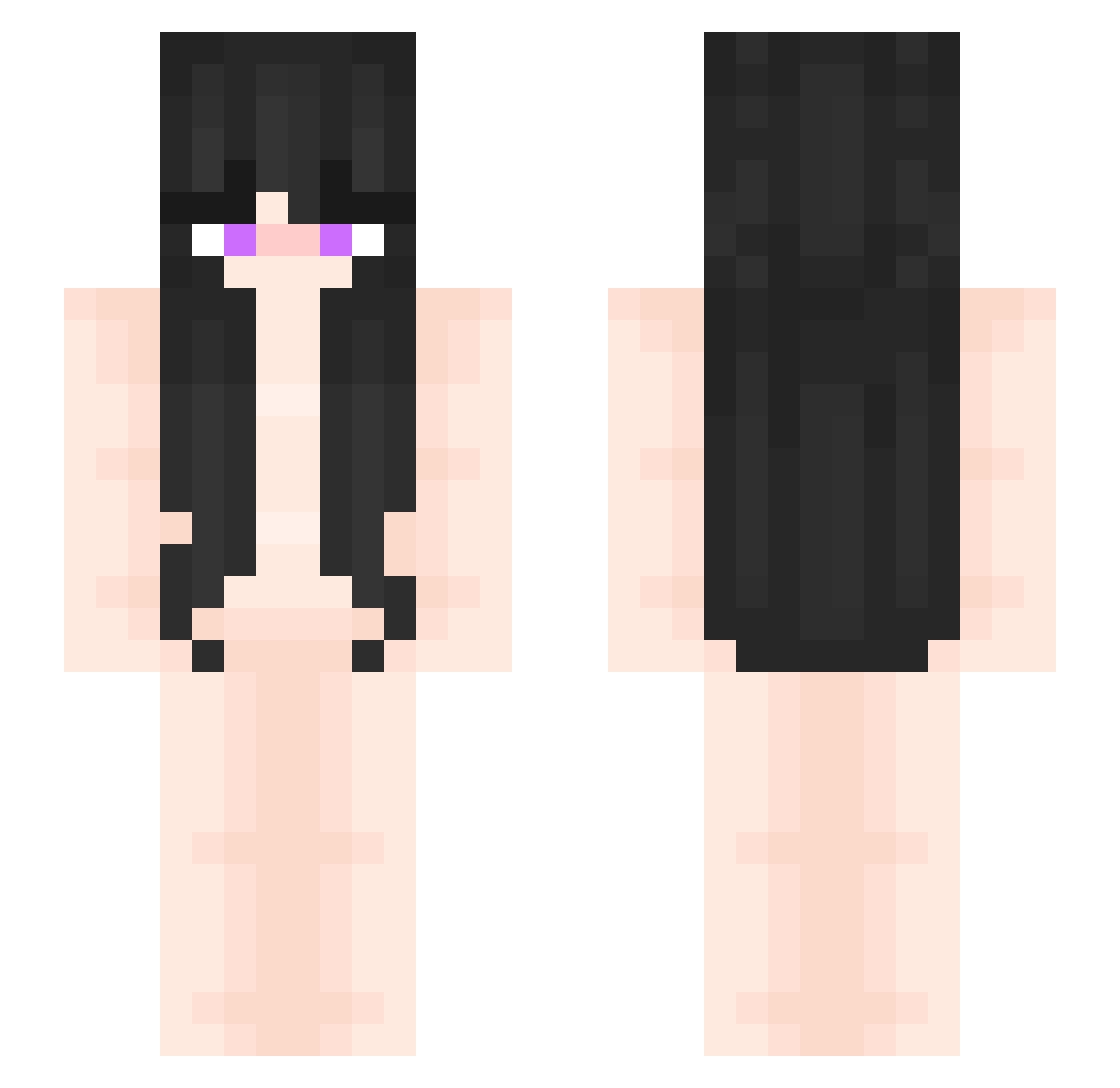 ZERO___ONE Minecraft skin, front and back view