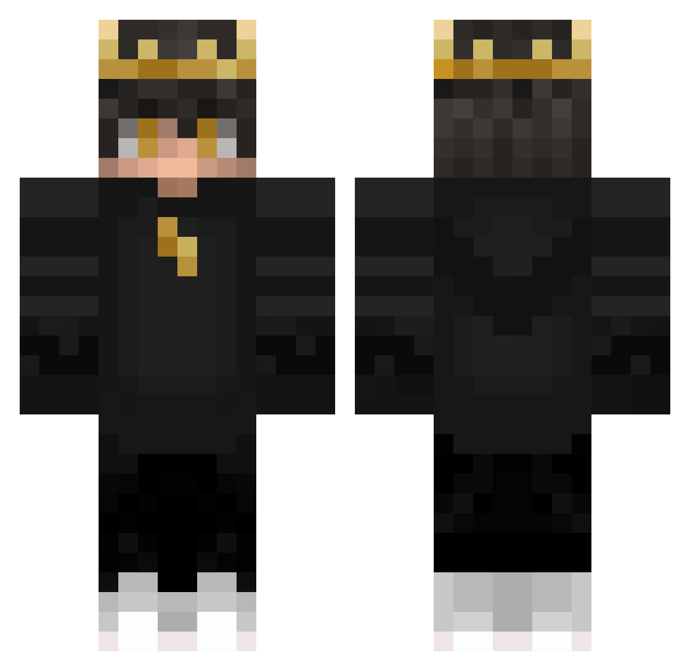Rainwayy Minecraft skin, front and back view