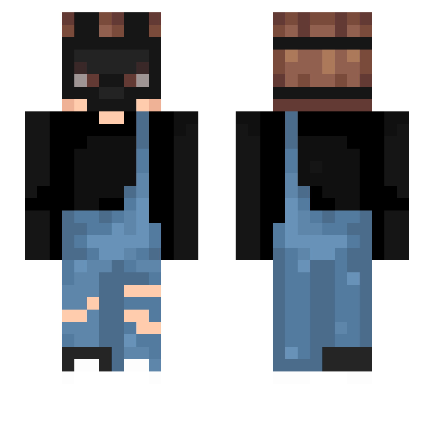 RafaStrecci Minecraft skin, front and back view