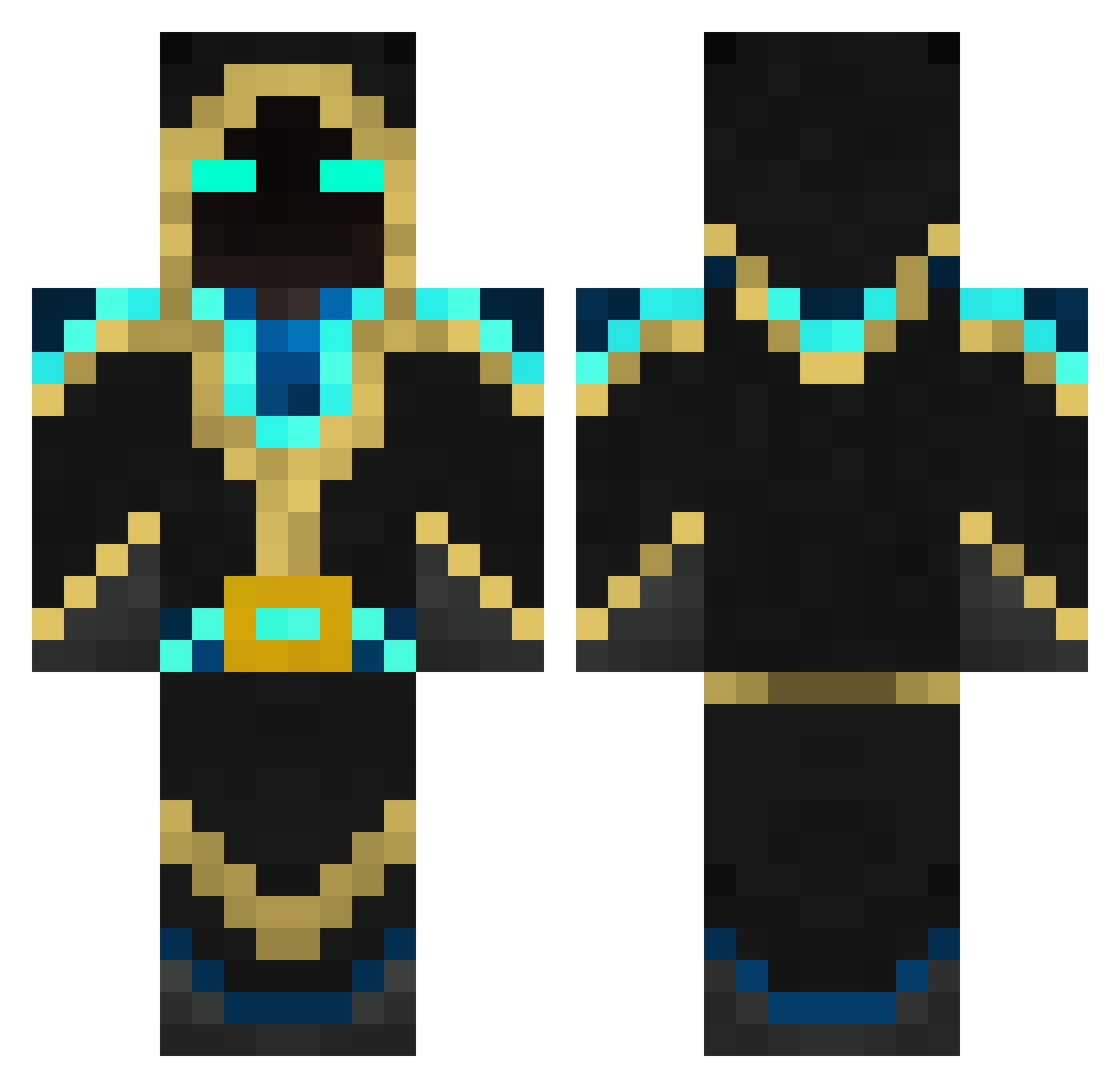 Ronosaurio_omega Minecraft skin, front and back view
