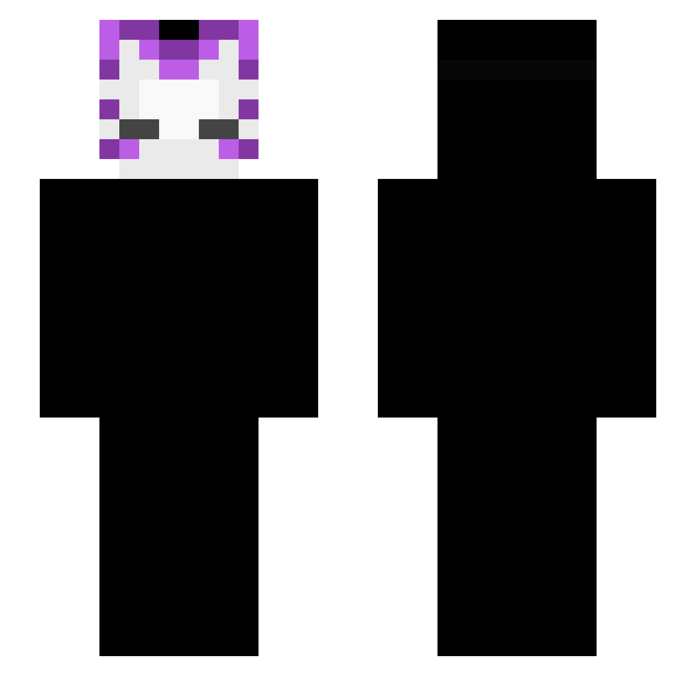 Shivas Minecraft skin, front and back view