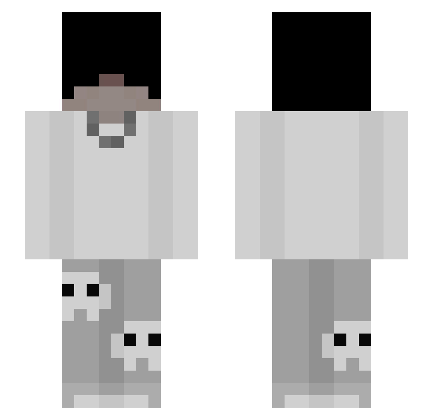fff8 Minecraft skin, front and back view