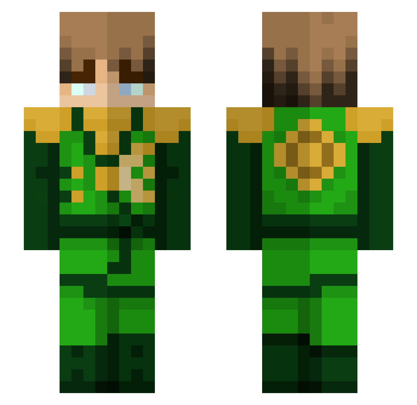 michamus09 Minecraft skin, front and back view