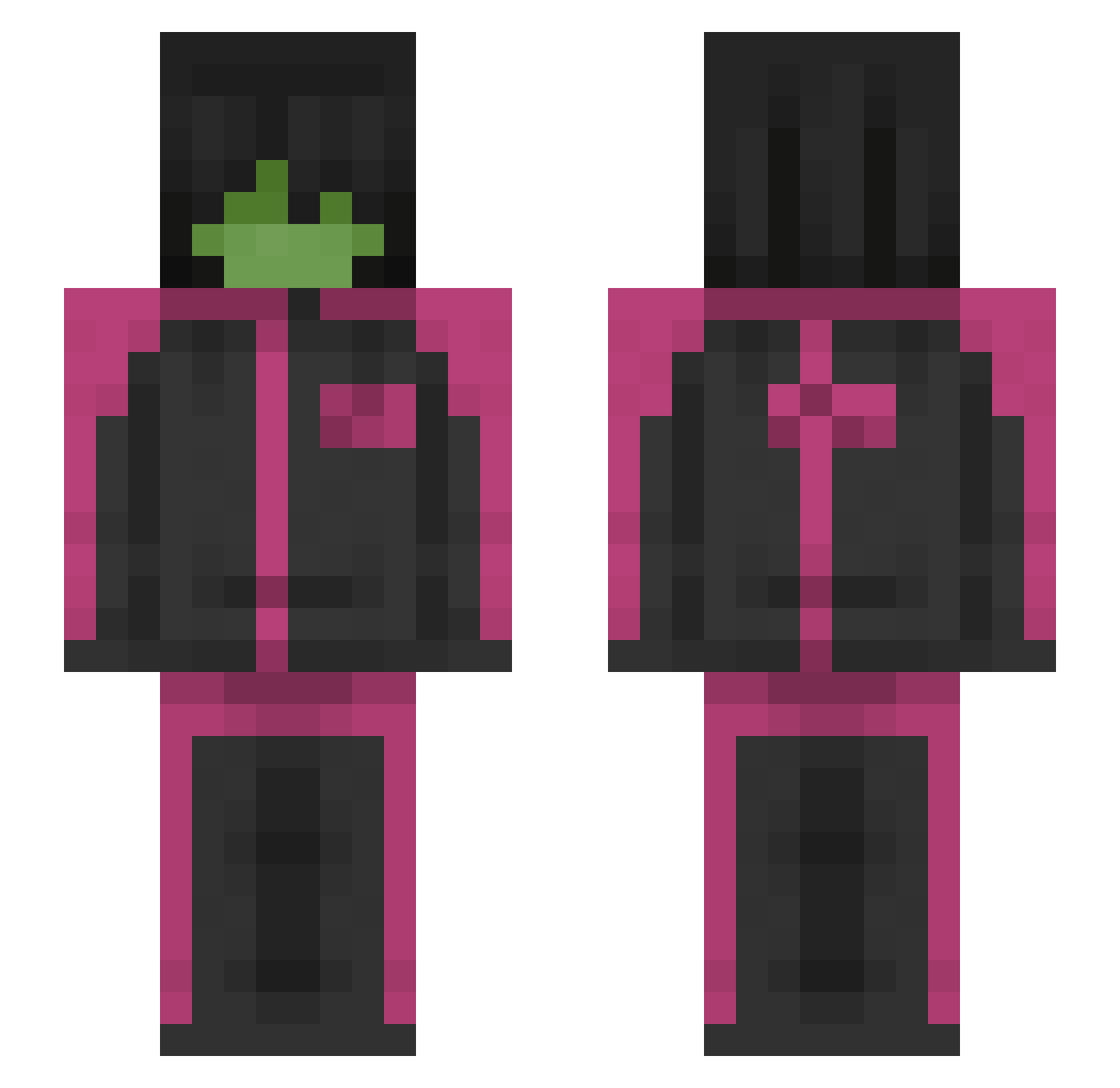 GaramX Minecraft skin, front and back view