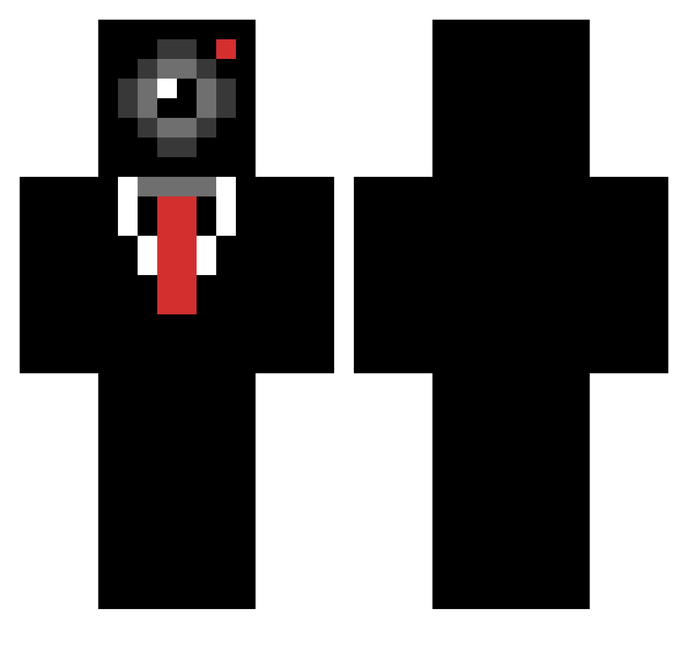 nina_pika Minecraft skin, front and back view