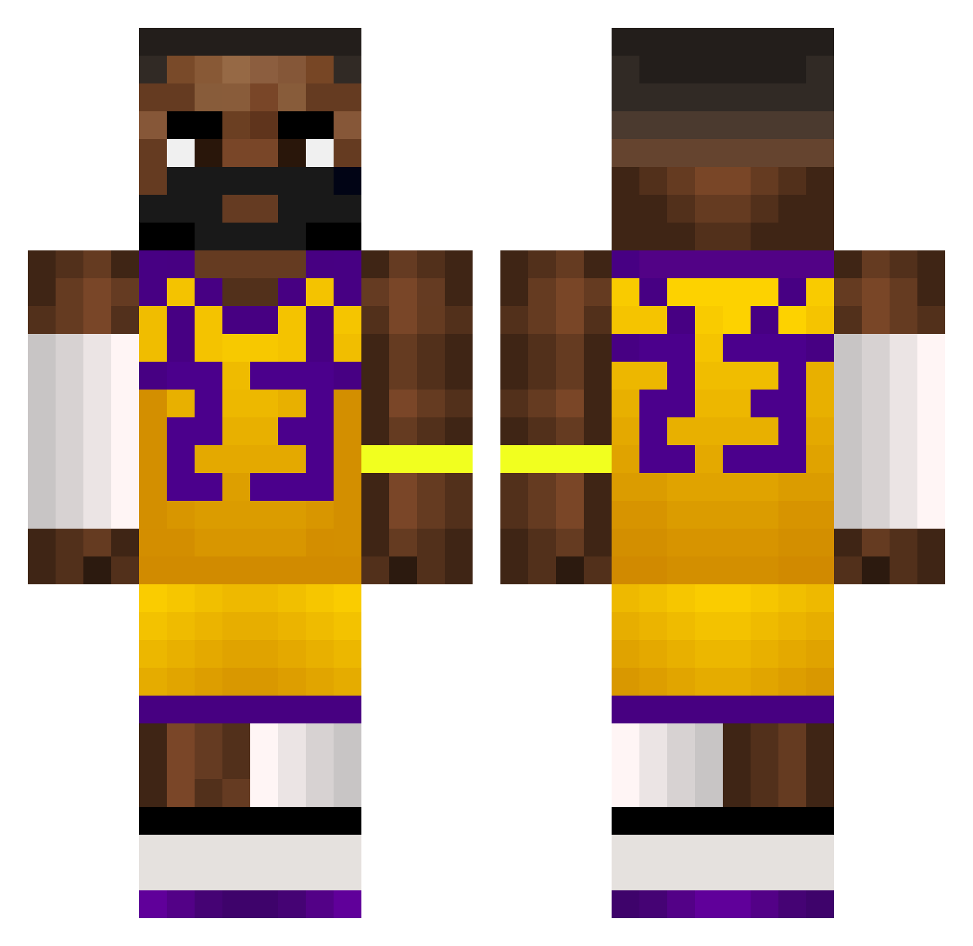 THE_GIGAPEDE Minecraft skin, front and back view