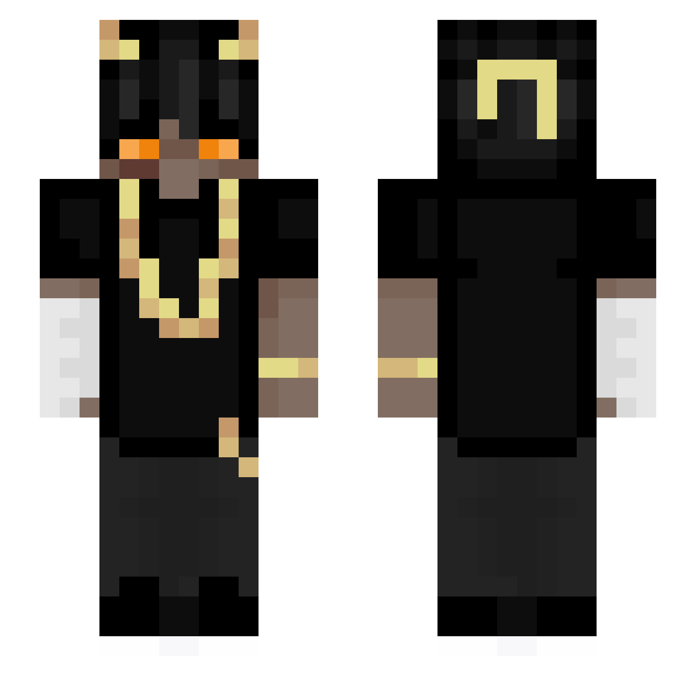 Storm774 Minecraft skin, front and back view
