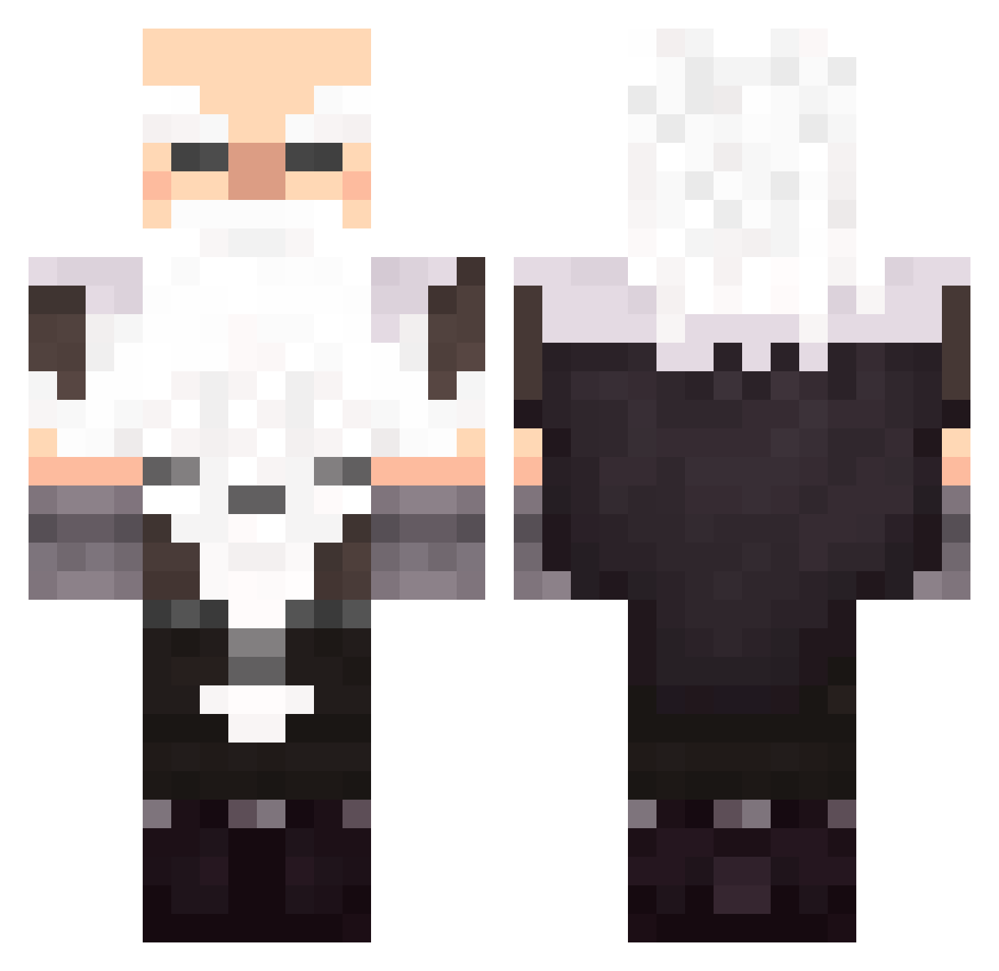 floShio Minecraft skin, front and back view