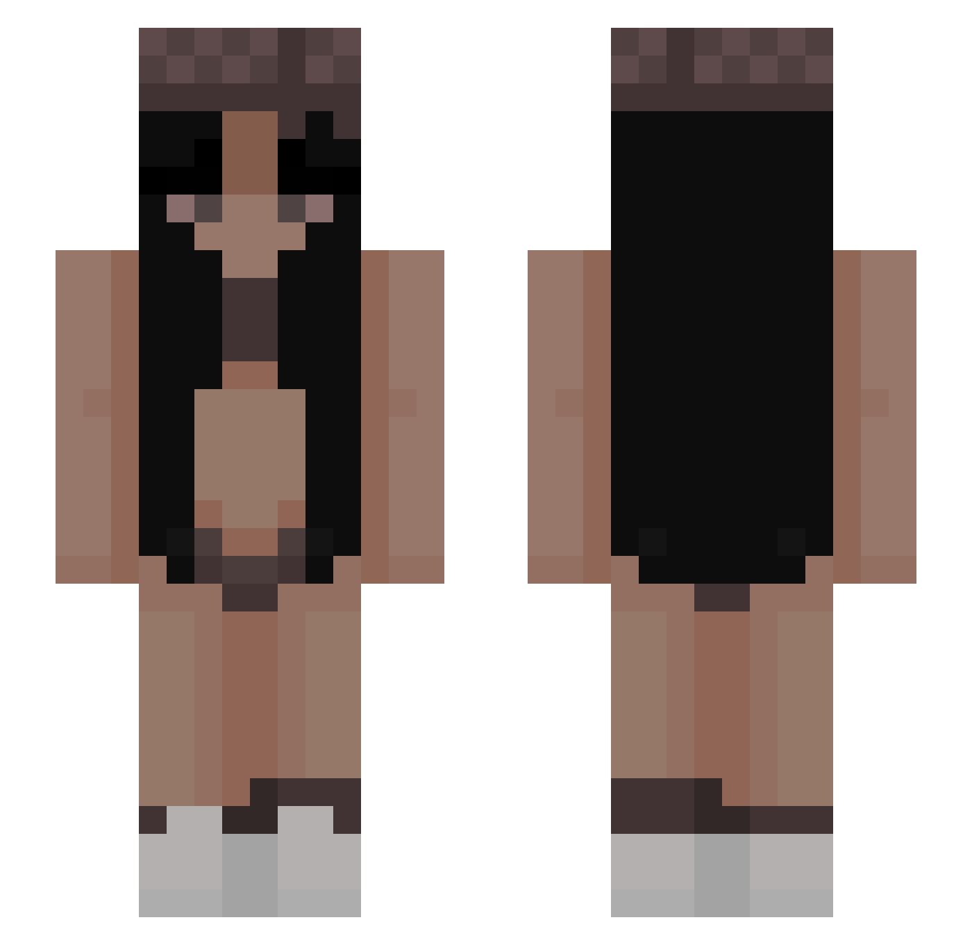 Turkmen48 Minecraft skin, front and back view