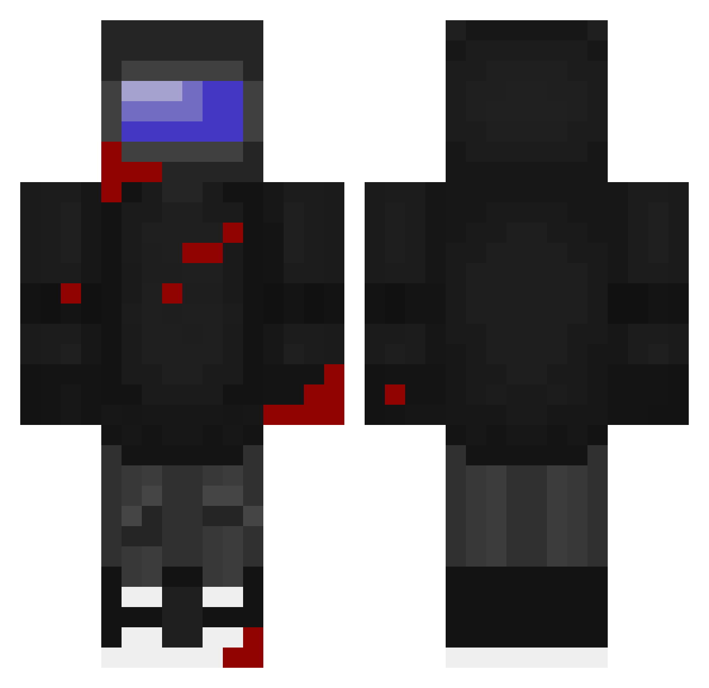 hnsnng Minecraft skin, front and back view