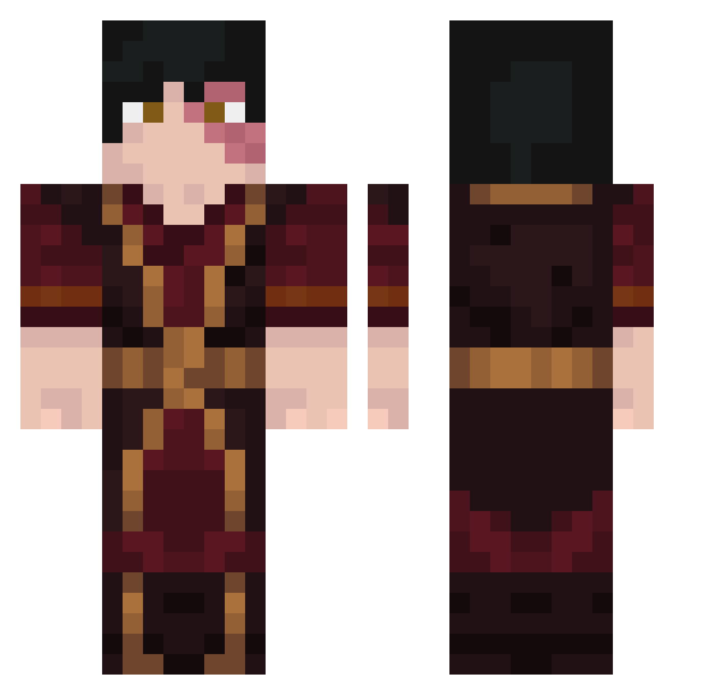 stepm844 Minecraft skin, front and back view