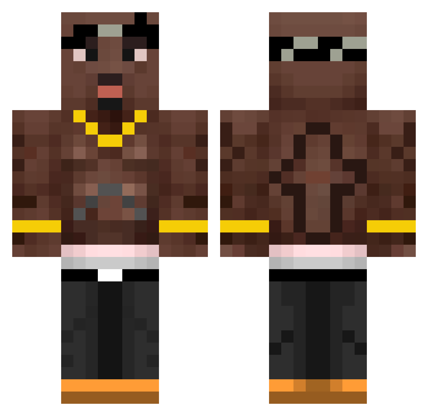 fumiku Minecraft skin, front and back view