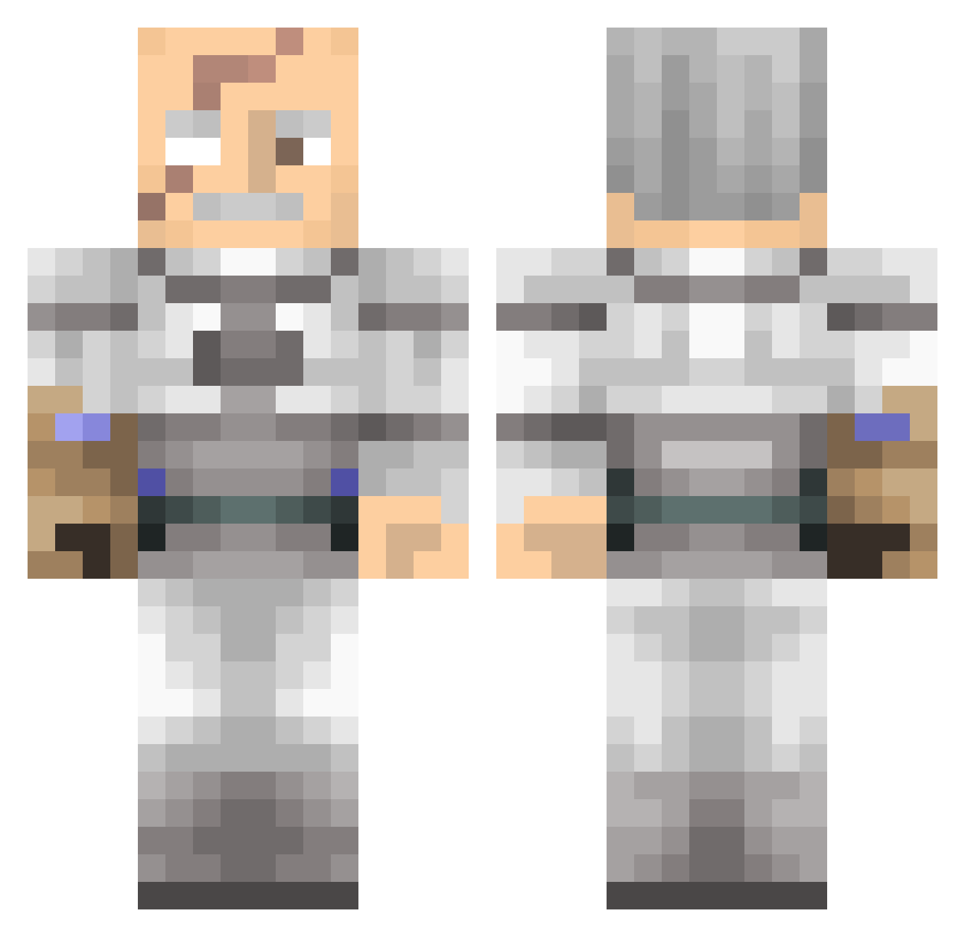 UltimatePikmin Minecraft skin, front and back view