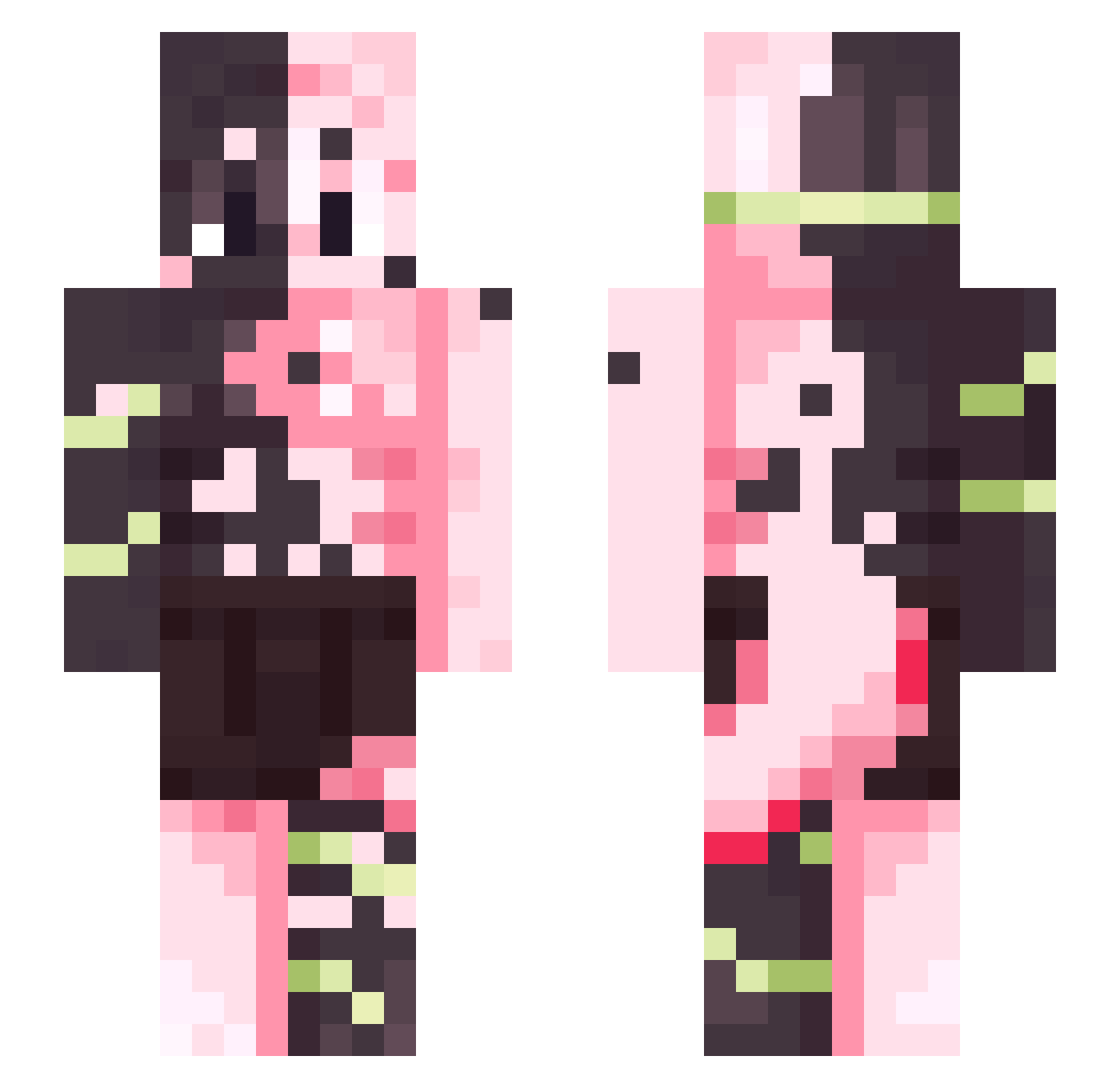 Obswastaken Minecraft skin, front and back view