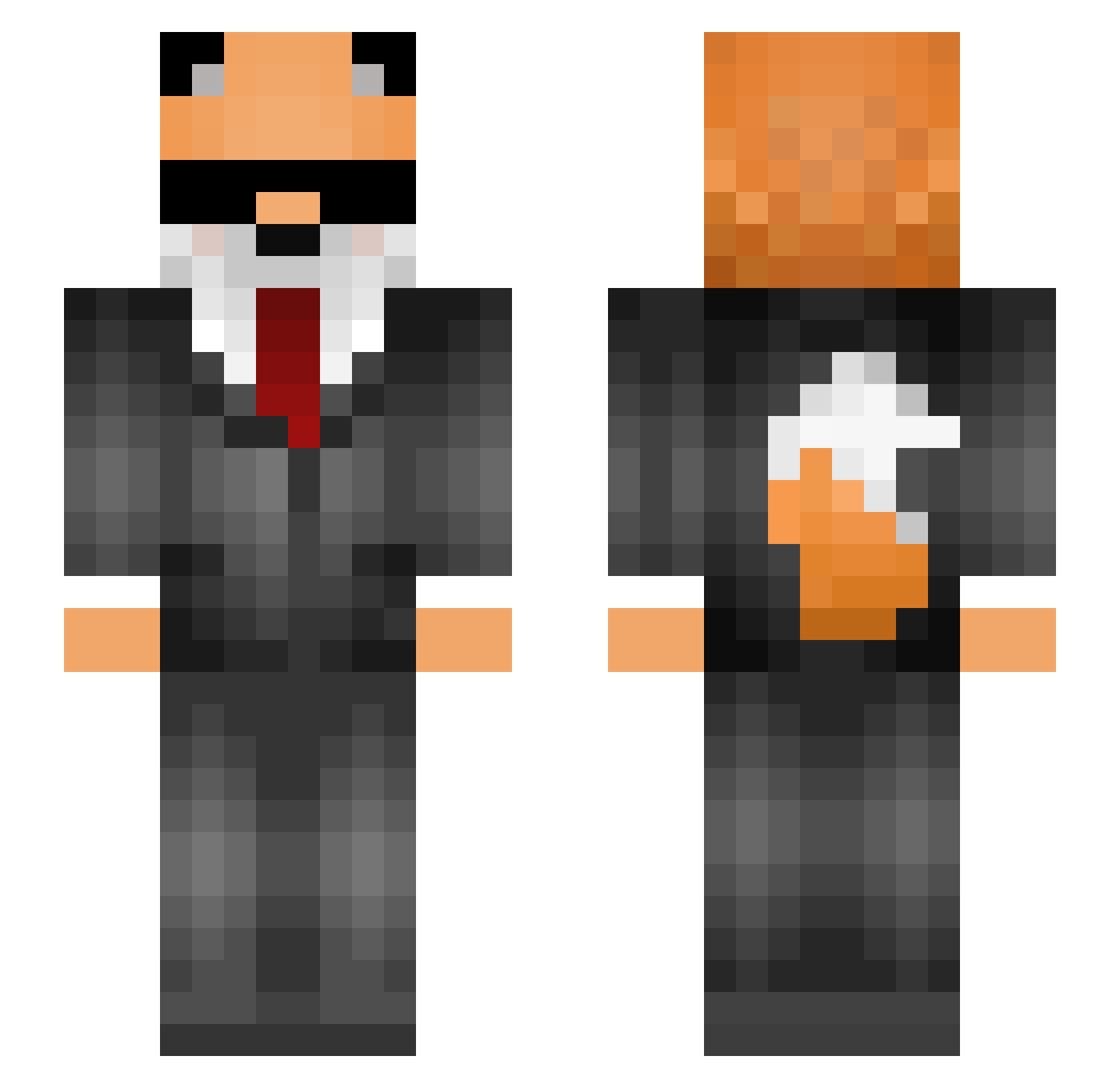 Lun4rC Minecraft skin, front and back view