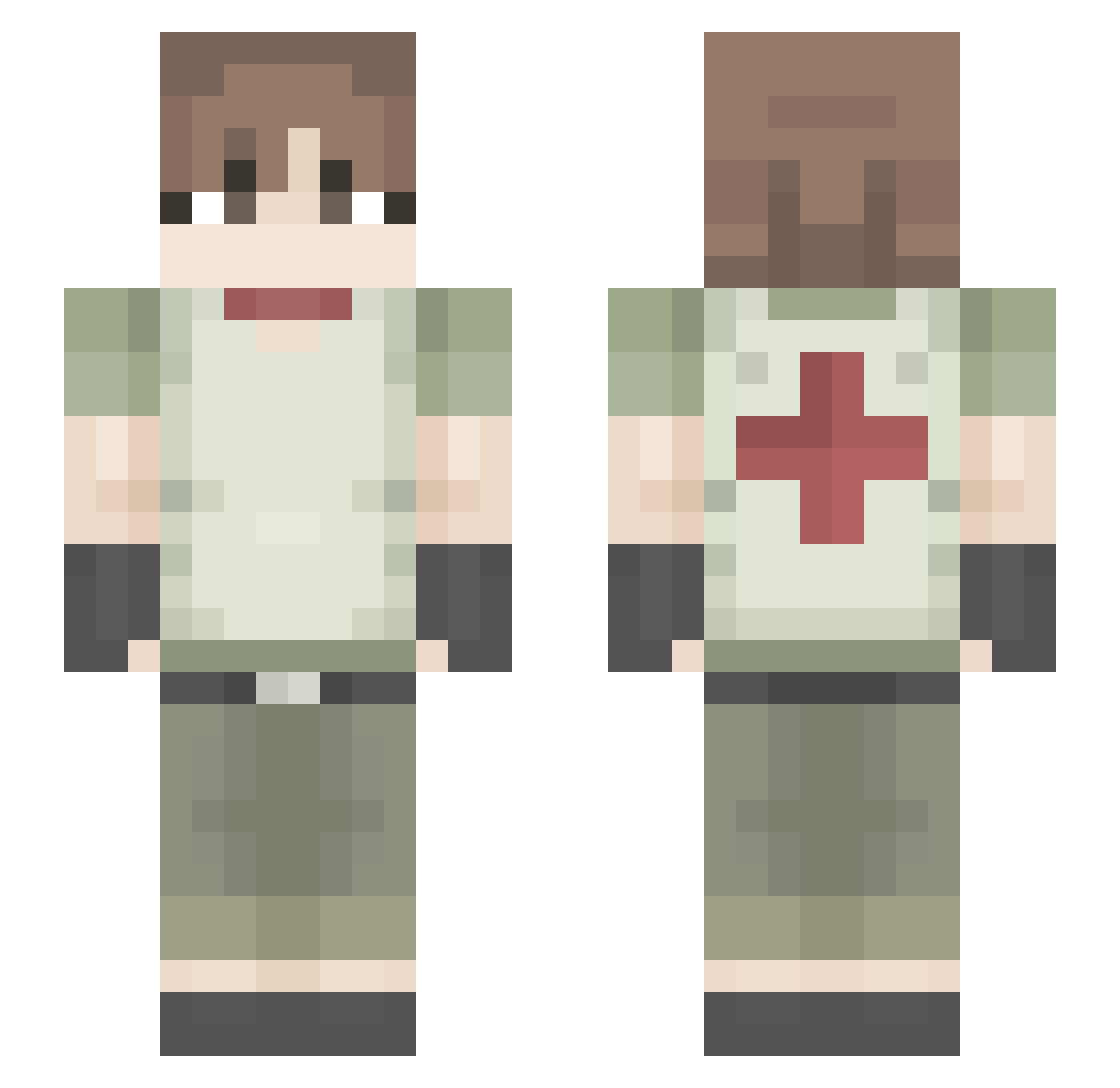 ghostlyfeelings Minecraft skin, front and back view