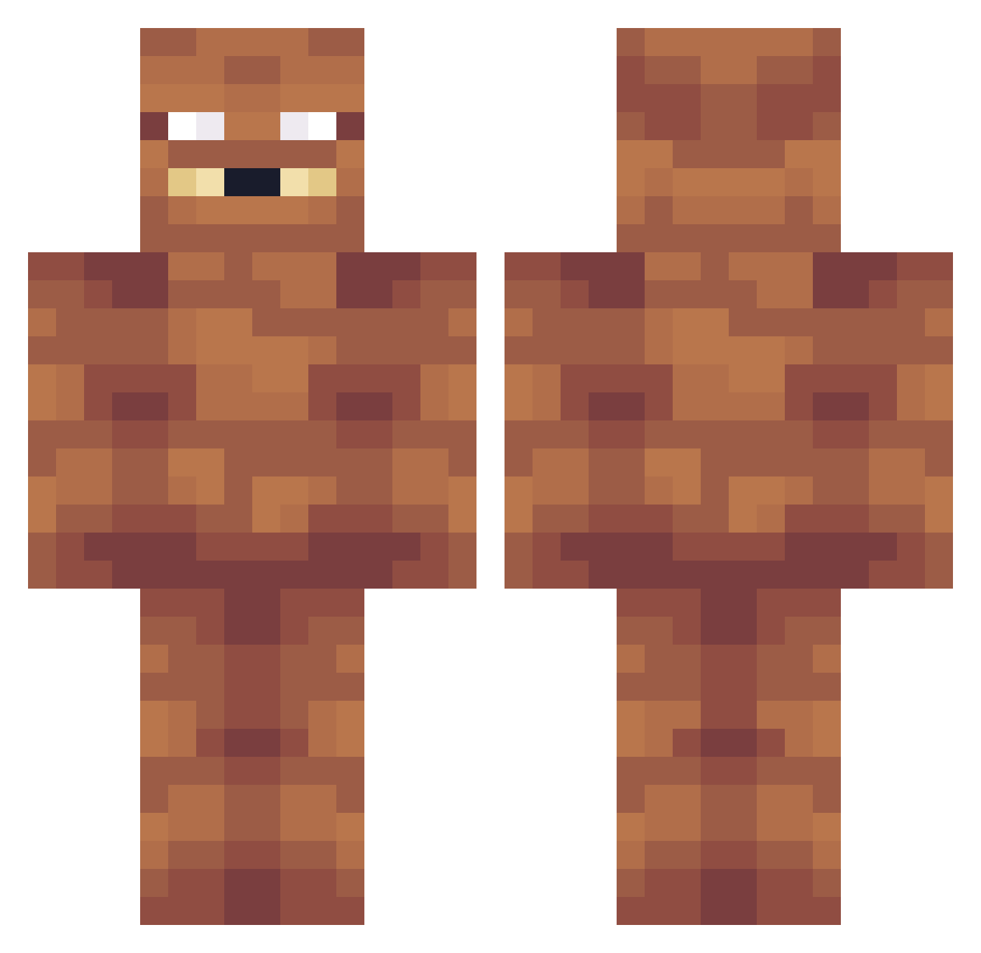 Yaoqki Minecraft skin, front and back view