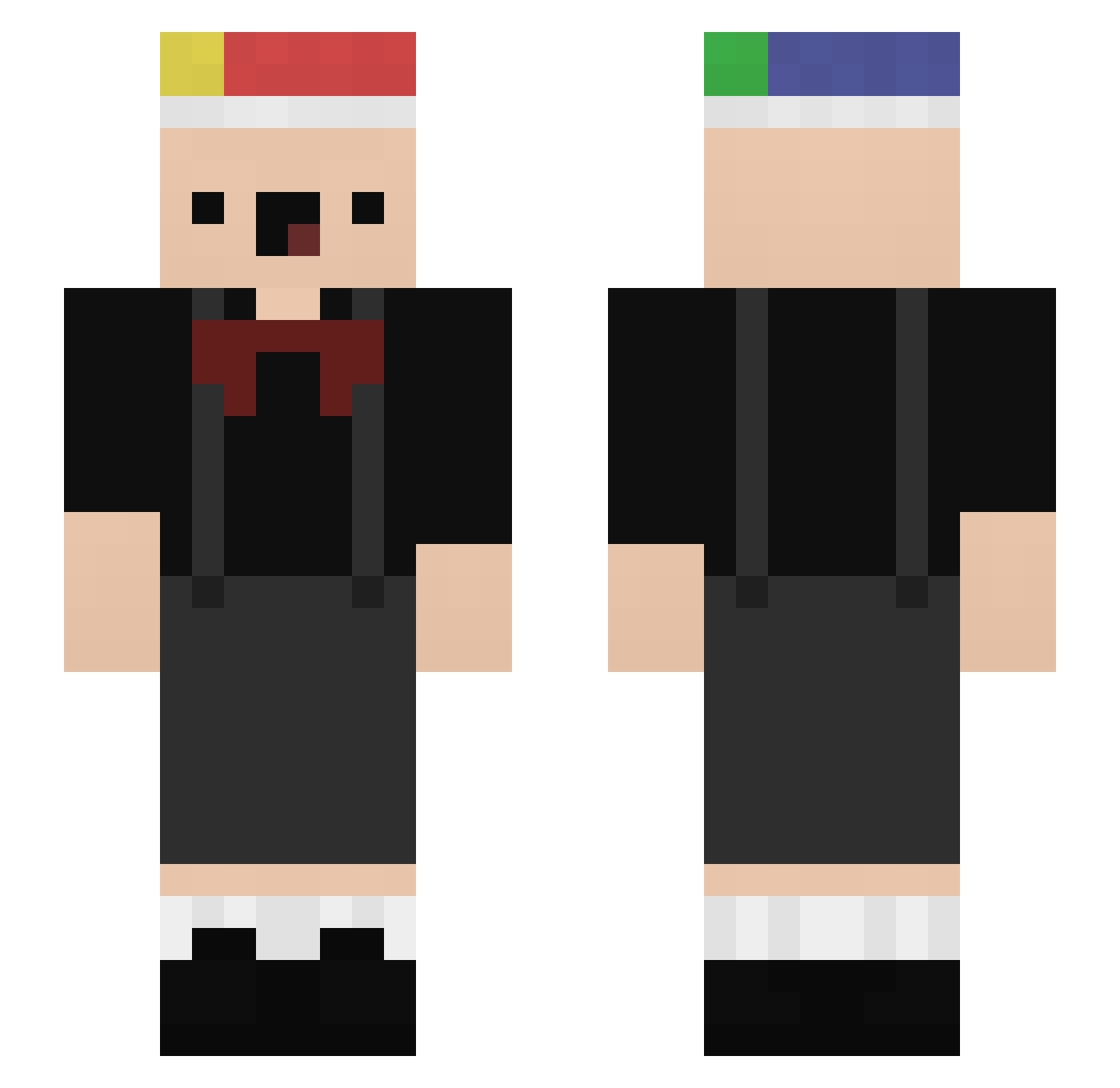 DoodieOG Minecraft skin, front and back view