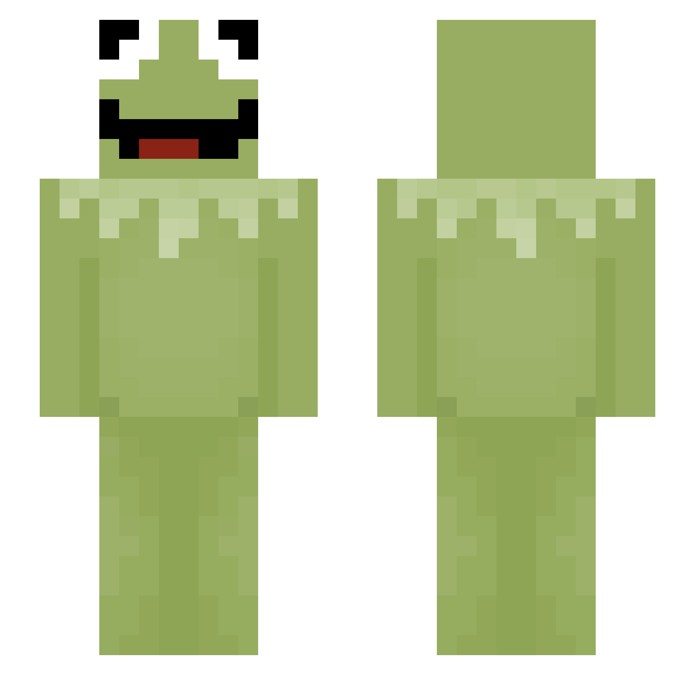 ivolk Minecraft skin, front and back view
